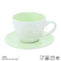 Porcelana Capppuccino Cup &amp; Saucer Color Brillante